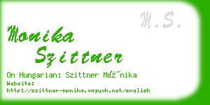 monika szittner business card